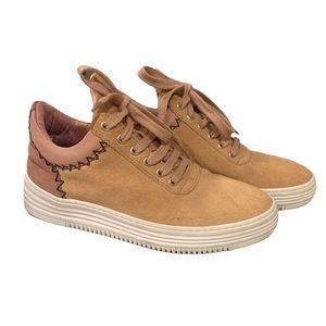 Filling Pieces Low-top Blush Suede Sneakers